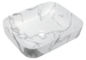 Invena Florina, kerámia mosogató 51x40x13 cm, kőutánzat, INV-CE-40-706-C