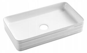 Invena Akte, asztali mosogató 66x38x12 cm, fehér, INV-CE-54-P01-C