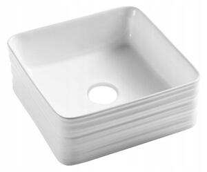 Invena Akte, asztali mosogató 38x38x15 cm, fehér, INV-CE-54-K01-C