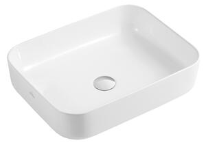 Invena Florina, kerámia mosogató 51x40x13 cm, fehér, INV-CE-40-001-C