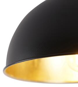 Ipari mennyezeti lámpa fekete, arany, 28 cm - Magnax