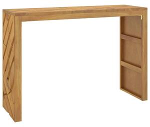 VidaXL konzolasztal 110x35x75 cm tömör fa teakfa