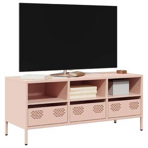 VidaXL rózsaszín hidegen hengerelt acél TV-szekrény 101,5x39x43,5 cm