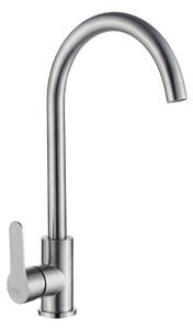 Invena Iron, szabadon álló mosogató csaptelep, acél, INV-BZ-53-L23-L
