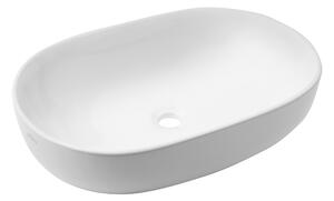 Invena Korfu, asztali mosogató 60x42x14,5 cm, fehér fényes, INV-CE-34-001-C