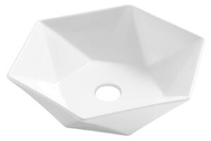 Invena Naksos, asztali mosogató 54x54 cm, fehér, INV-CE-55-001-C