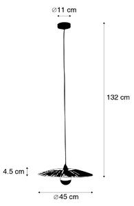 Vidéki függőlámpa fekete kötéllel 45 cm - Leia