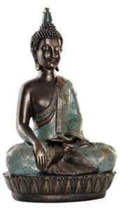 DKD Home Decor Dekoratív Figura Buddha Türkizkék Gipsz (29 x 20 x 45,5 cm)