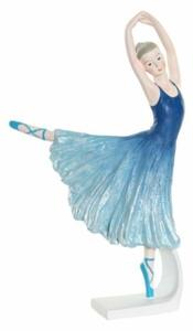 DKD Home Decor Dekoratív Figura Kék Balerina (13 x 6 x 22.5 cm)