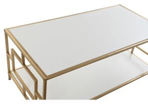 DKD Home Decor Dohányzóasztal Fém MDF Aranysárga (110 x 55 x 45 cm)