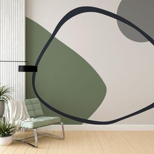 Fotótapéta Geometrikus zöld és szürke alakzatok világos háttéren, Fotótapéta absztrakt, w01687v1 : Uwalls.hu