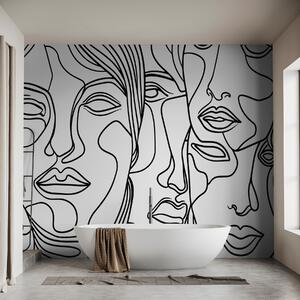 Fotótapéta Absztrakt arcok, Fotótapéta absztrakt, w08060 : Uwalls.hu