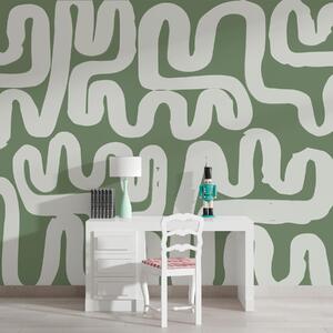 Fotótapéta Zöld kanyargós vonalak, Fotótapéta absztrakt, w01686v3 : Uwalls.hu
