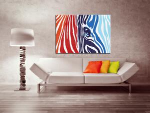 Kézzel festett vászonképek POP Art COLOURS zebra (POP ART)