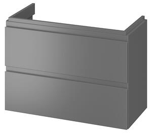 Cersanit Moduo Slim, falra akasztható mosdószekrény 80x38x57 cm, antracit matt, S590-089