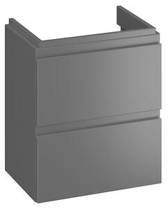 Cersanit Moduo Slim, falra akasztható mosdószekrény 50x35x57 cm, antracit matt, S590-075-DSM