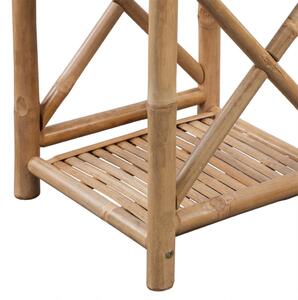 VidaXL 3 szintes szögletes bambusz polc