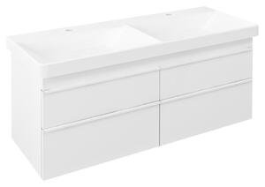 Sapho Sapho, SITIA dupla mosogató szekrény 116x50x44,1cm, 4x fiókos, fehér matt, SI120-3131