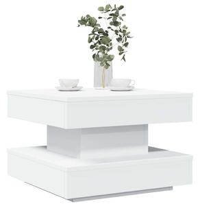 VidaXL fehér dohányzóasztal 360 fokban forgatható 50x50x34,5 cm