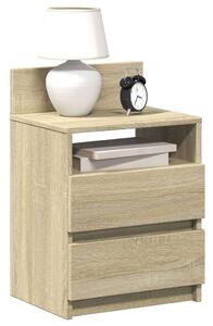 VidaXL 2 db sonoma tölgy színű éjjeliszekrény 2 fiókkal 40x33x60 cm