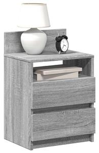 VidaXL 2 db szürke sonoma színű éjjeliszekrény 2 fiókkal 40x33x60 cm