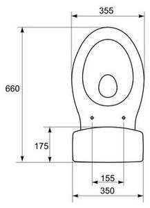 Cersanit elnök, antibakteriális duroplast WC-ülőke, fehér, K98-0043