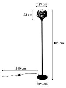 Design állólámpa fekete 26 cm - Sarella