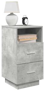 VidaXL 2 db betonszürke éjjeliszekrény 2 fiókkal 36x36x68 cm