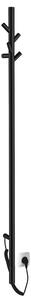 Sapho Sapho, PASADOR elektromos törölközőszárító, kerek, 150x1500 mm, 30 W, fekete matt, ER175BV