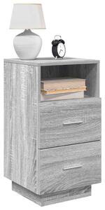 VidaXL 2 db szürke sonoma színű éjjeliszekrény 2 fiókkal 36x36x68 cm