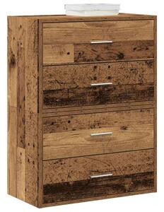 VidaXL 2 db antik fa szerelt fa szekrény 2 fiókkal 60 x 31 x 40 cm