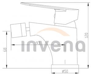 Invena Esla, bidé csaptelep, króm, INV-BB-94-001-L