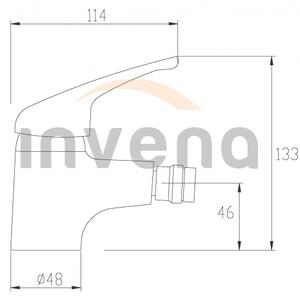 Invena Perea, bidé csaptelep, króm, INV-BB-05-001-Q