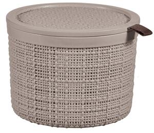 Curver Jute kerek tárolódoboz 2L taupe