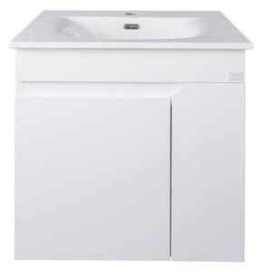 TMP VISION 60 fali függesztett fürdőszobai bútor - SKY E-8099-60 porcelán mosdóval - 61 x 46 cm