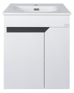 TMP VISION 50 fali függesztett fürdőszobai bútor - SKY 3 E-8099-50 porcelán mosdóval - 51 x 40 cm