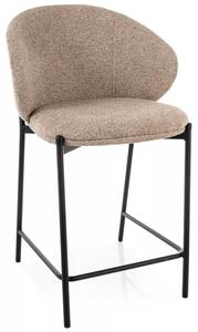 Kioto H-2 Bárszék Textil Bézs Fekete Fém Vázzal