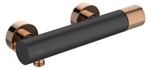 Invena Moonlight, fali zuhanycsaptelep 150 mm, fekete-rózsa arany, INV-BN-77-014-V