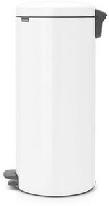 Brabantia NewIcon pedálos hulladékgyűjtő szagmentesen záródó Soft-Close fedél, acél belső tartály, 30L - G méret, acél, fehér - 114748
