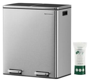 Szelektív hulladékgyűjtő, 2 műanyag belső tartállyal, 2 x 30 L