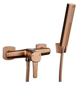 Invena Trend, zuhanycsap kézi pontos zuhanykészlettel, rézmatt, INV-BN-02-014-V