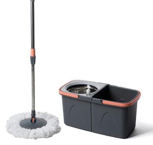 Spin Mop forgófejes felmosószett (vödör + nyél + acél facsaró + 2 mop)