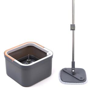 Spin Mop forgófejes felmosószett lapos moppal (vödör + nyél + facsaró + 2 mop)