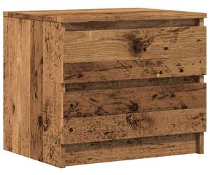 VidaXL 2 db antik fa színű szerelt fa éjjeliszekrény 50 x 40 x 43,5 cm
