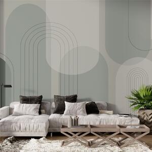 Fotótapéta Minimalista és boho geometria zöld tónusokban, Fotótapéta absztrakt, w01920 : Uwalls.hu