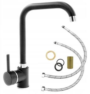Gamma Steel, szabadon álló mosogató csaptelep h-320, fekete foltos, GMA-BSK-BP