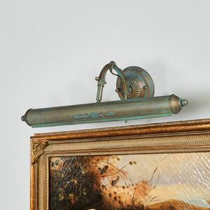 Lindby Kalea képlámpa, 46 cm, 2-lámpás, zöld színű, E14, dimmelhető, Bronz / antik sárgaréz, Nappali / Étkező, fém, Antik