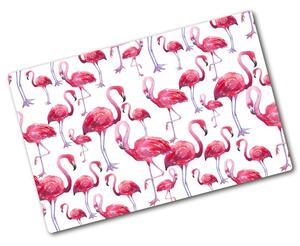 Üveg vágódeszka Flamingók