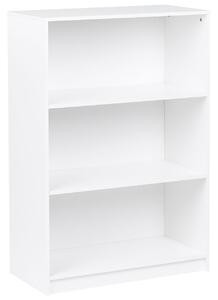 Háromszintes könyvespolc ZEHNA 117 cm Fehér