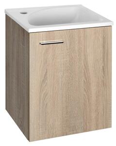 Aqualine Aqualine, ZOJA / KERAMIA FRESH mosdó szekrény 40x50x32cm, platina tölgy, 51048DP